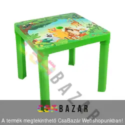 Gyerek dekoros műanyag asztal kivehető lábakkal
