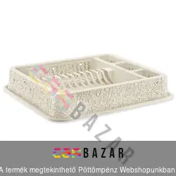 Csipkés edényszárító edénycsepegtető tálcával 41,5x50x9 cm