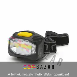 Nagy fényerejű COB LED-es elemes fejlámpa
