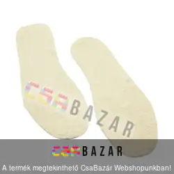 Talpbetét méretre vágható fehér szörmés