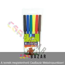 6 db-os színes filctoll csomag Sky Art
