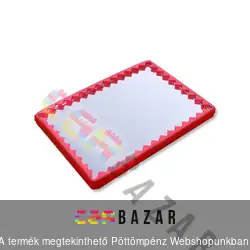 Dupla tükör szögletes 9,5 x 6,5 cm műanyag keretes