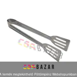 Húsfogó, húsforgató fém csipesz 26 cm