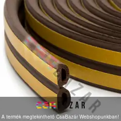 D-Profil öntapadós nyílászáró szigetelő 6m barna