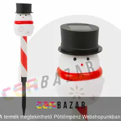 Led-es szolár lámpa - hóember