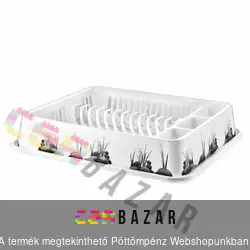 Edényszárító tálcával bambusz kavicsos mintával