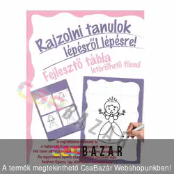 Készségfejlesztő rajztábla Rajzolj rá és töröld le! Hercegnő