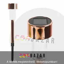 Led-es kültéri szolár lámpa rozéarany, rosegold