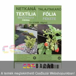 Talajtakaró fekete geotextília 3,20m x 5m 50g/m2 UV stabil