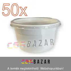 Eldobható 750 ml-es gulyástál + tető 50db/csomag