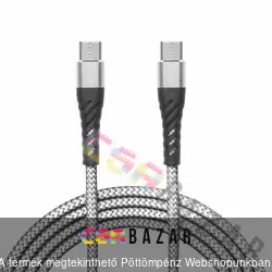 Adatkábel Type-C - Type-C 2 méter szürke