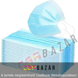 Szájvédő maszk, szájmaszk gumis 3 rétegű