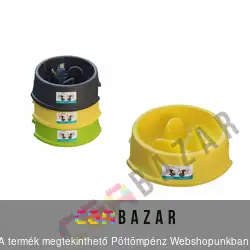 Műanyag kutyatál habzsolás gátlóval 1L