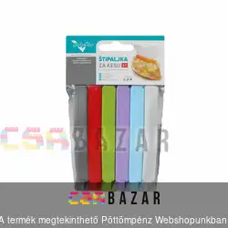 Zacskózáró tasakzáró csipesz 6 db-os