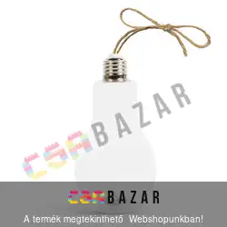 LED-es karácsonyfadísz melegfehér izzókörte alakú