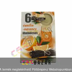 Illatmécses, teamécses vanília-narancs illatban 6 db-os
