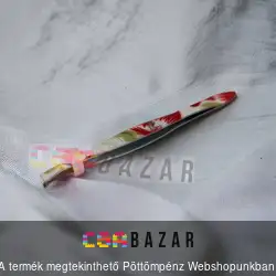 Színes mintás szemöldökcsipesz 9 cm