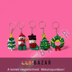Kulcstartó karácsonyi motívummal - többféle