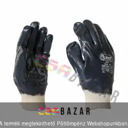 Nitrilborítású mártott szövet kesztyű 9-es méret