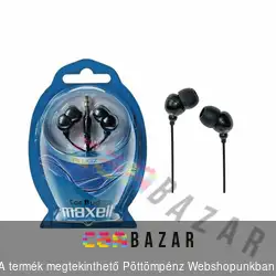 Fülhallgató Maxell Plugz Ear Bud Fekete