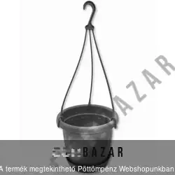 Függőcserép kaspó 23cm antracit