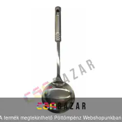Merőkanál nyéllel, rozsdamentes acélból 32 cm