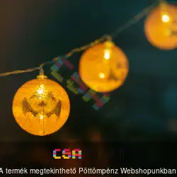 Halloween-i LED-es lampion fényfüzér