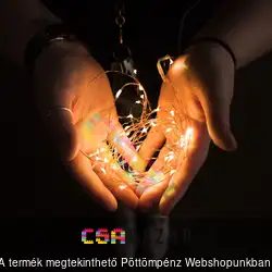 100 LED-es elemes fényfüzér melegfehér - 5m - 3 x AA