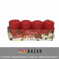 Adventi gyertya 4 db-os illatos Christmas Spices alma fahéj