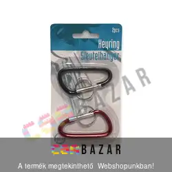 Kulcstartó karabíner alumínium 2 db-os