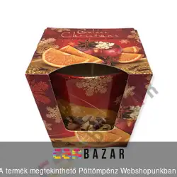 Illatgyertya, illatmécses üvegben Golden Christmas