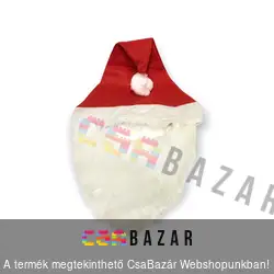 Mikulás sapka szakállal