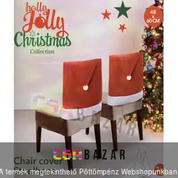 Mikulás sapka székdekor 2 db-os 48 x 60 cm