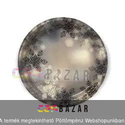 Műanyag kerek karácsonyi tálca 28 cm