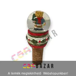 Karácsonyi hógömb üvegdugó parafa