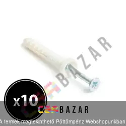 Beütődűbel - 6 x 40 mm - 10 db / csomag