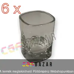 Stampedlis üvegpohár 6 db-os Viva