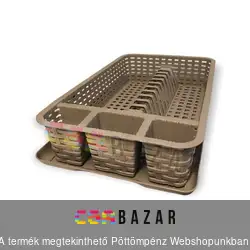 Rattan hatású edényszárító tálcával 27 x 45 x 9 cm