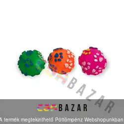 Kutyajáték labda sípolós 7 cm