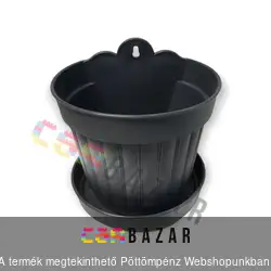 Fali kaspó alátéttel antracit