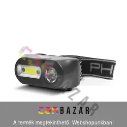 COB+XPE LED-es fejlámpa - mozgásérzékelővel és akkumulátorral