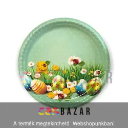 Műanyag kerek húsvéti tálca 28 cm