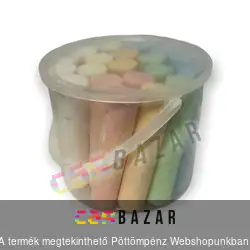 Színes aszfaltkréta 20 db vödrös