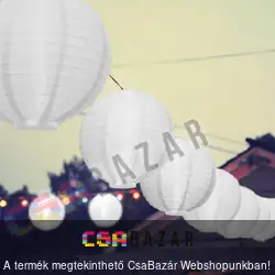 LED-es lampion 20cm - fehér