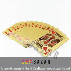 Aranyélet - arany színű francia kártya készlet - plasztik