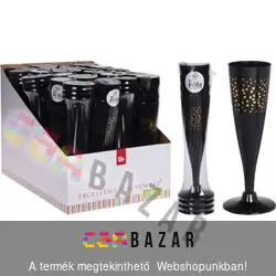 Műanyag pezsgőspohár 4 db / csomag party