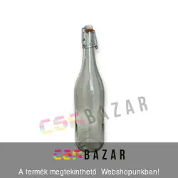 Pálinkás üveg 1 L csatos kupakkal