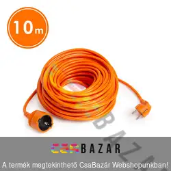 Hálózati lengő hosszabbító 10 m narancssárga - 3 x 1,50 mm²