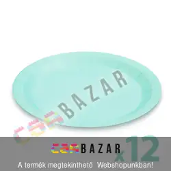 Papírtányér szett zöld - 23 cm - 12 db / csomag