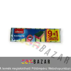 Vileda Rainbow mosogatószivacs, 9 +1 db-os